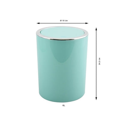 Cestino 6L in ABS modello Kamaka con coperchio basculante rimovibile - Verde Pastello by CeramicStore | Lo specialista del tuo bagno