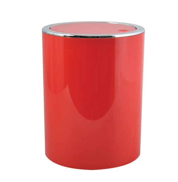 Cestino 6L in ABS modello Kamaka con coperchio basculante rimovibile - Rosso by CeramicStore | Lo specialista del tuo bagno