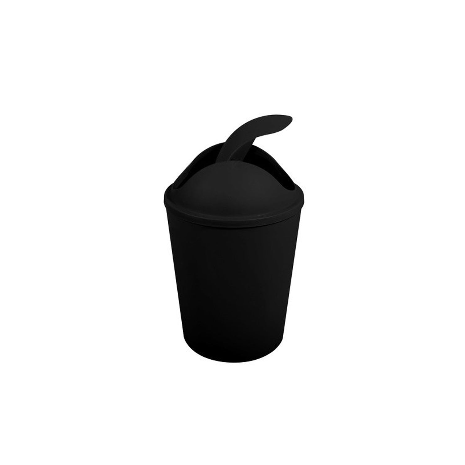 Cestino con coperchio ribaltabile da 5,5L modello Ako - Nero by CeramicStore | Lo specialista del tuo bagno