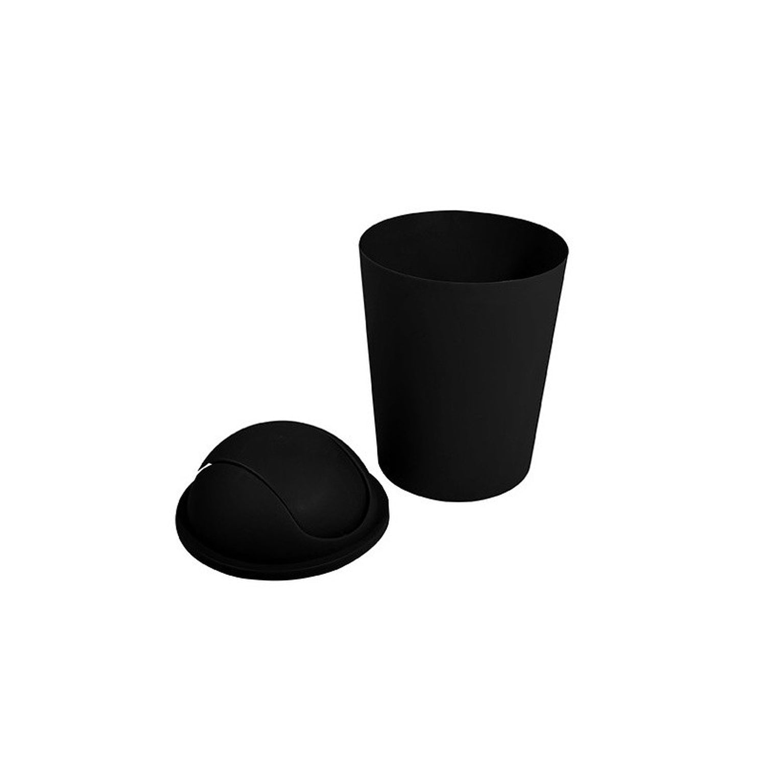 Cestino con coperchio ribaltabile da 5,5L modello Ako - Nero by CeramicStore | Lo specialista del tuo bagno