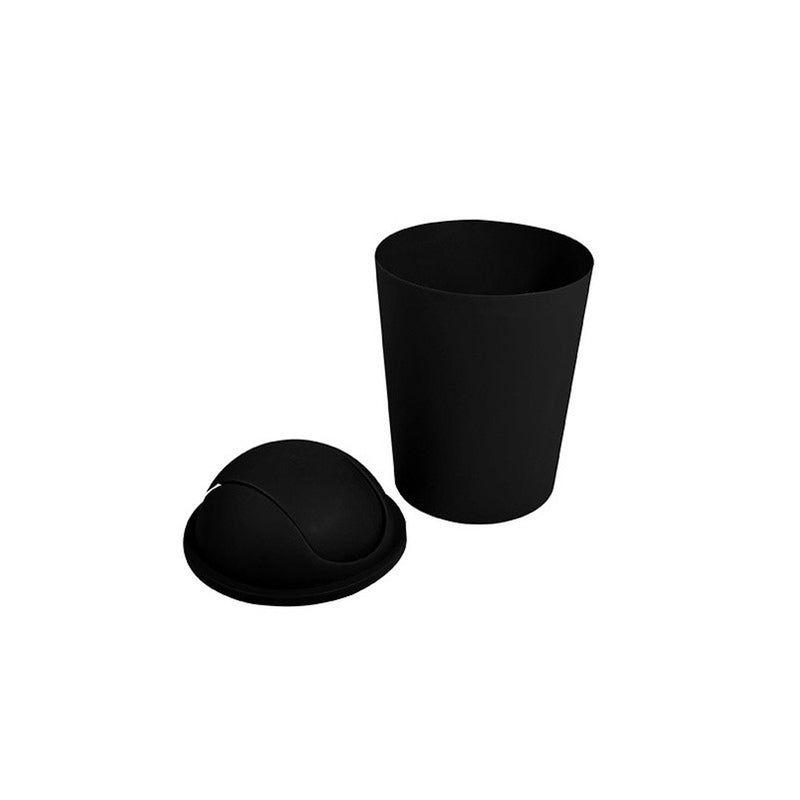 Cestino con coperchio ribaltabile da 5,5L modello Ako - Nero by CeramicStore | Lo specialista del tuo bagno
