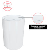 Cestino 5L con coperchio a dondolo modello Cocco - Bianco by CeramicStore | Lo specialista del tuo bagno