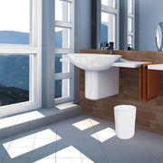 Cestino 5L con coperchio a dondolo modello Cocco - Bianco by CeramicStore | Lo specialista del tuo bagno