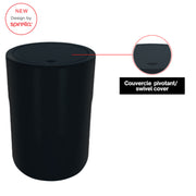 Cestino 5L con coperchio a dondolo modello Cocco - Nero by CeramicStore | Lo specialista del tuo bagno
