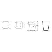Lavabo Azzurra Tandem con cesto contenitore 44x43 cm - Bianco lucido by CeramicStore | Lo specialista del tuo bagno