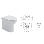 Coppia sanitari filomuro Ceramica Azzurra modello Clik 52x35 cm con sedile Softclose