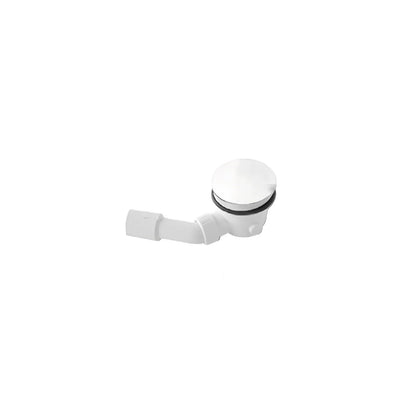 Piletta doccia bianca à˜90 mm con tappo in ABS e curva terminale Azzurra - Bianco Lucido by CeramicStore | Lo specialista del tuo bagno