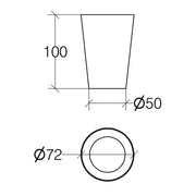 Bicchiere in acciaio inox lucido collezione Saon di Lineabeta forma conica