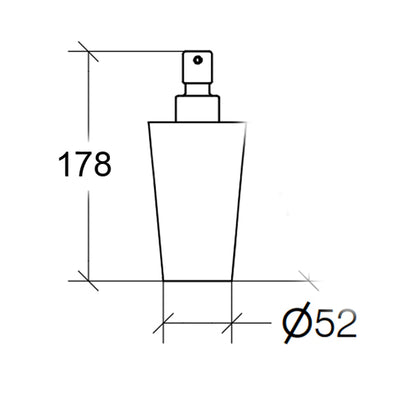 Dispenser in acciaio inox lucido per bagno Lineabeta collezione Saon capienza 350ml