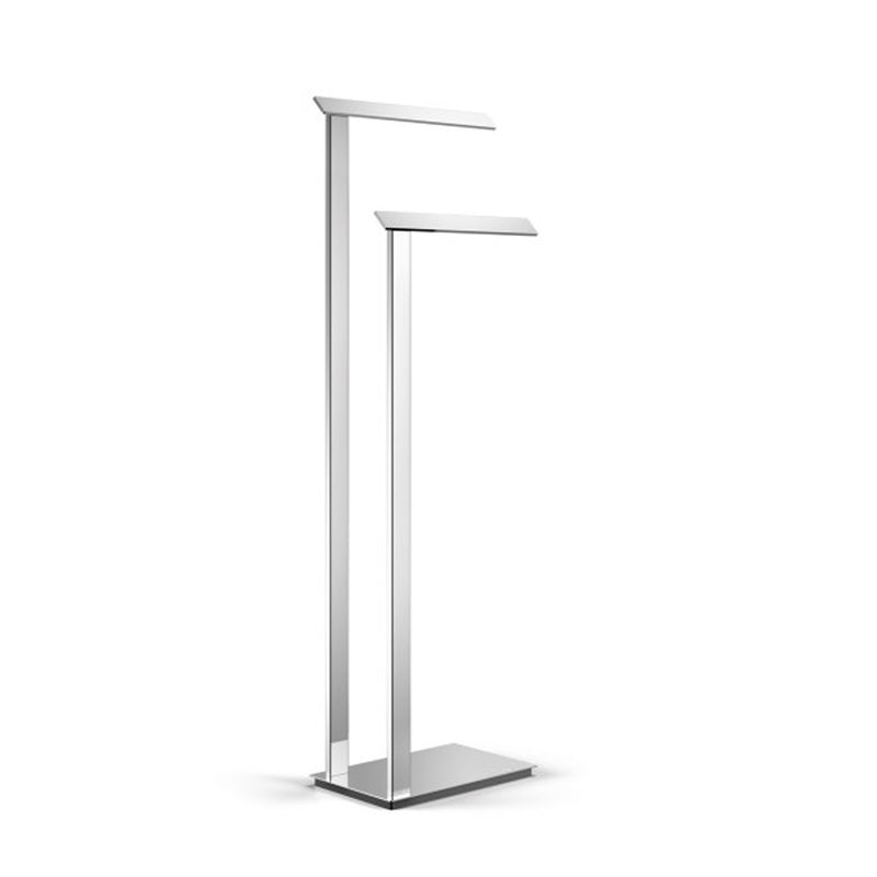 Piantana portasalviette squadrata doppio appoggio in acciaio inox lucido Lineabeta collezione Ranpin