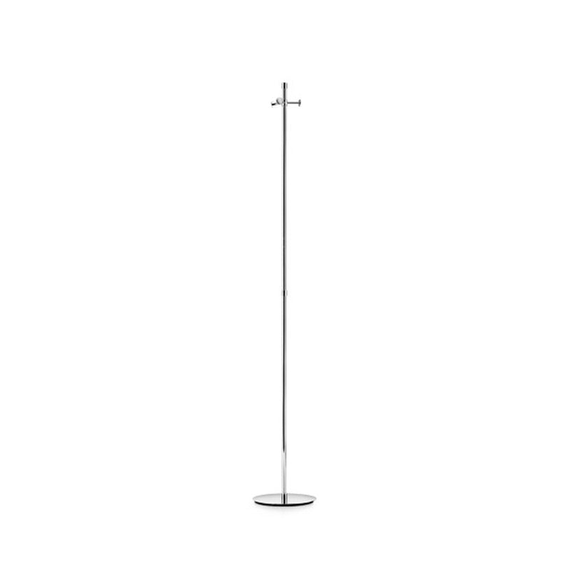 Piantana appendiabiti in ottone cromato con base tonda Lineabeta collezione Ranpin