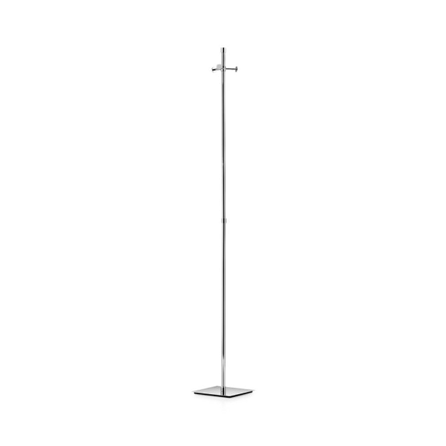 Piantana appendiabiti in ottone cromato con base quadrata Lineabeta collezione Ranpin