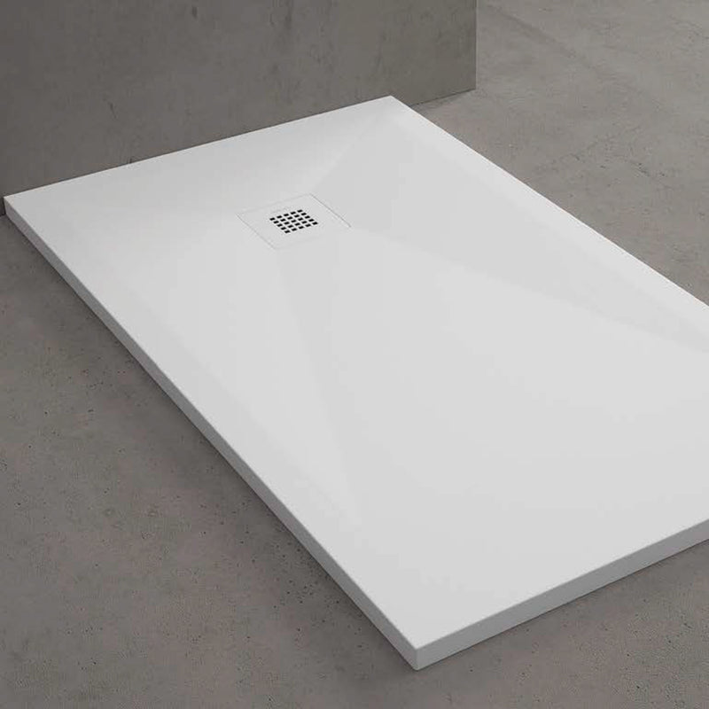 Piatto doccia in resina modello Plus 70x120cm bianco ardesia by CeramicStore | Lo specialista del tuo bagno