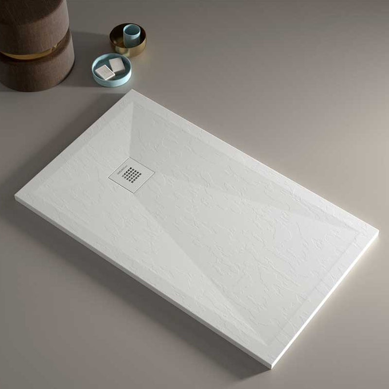 Piatto doccia in resina modello Plus 70x120cm bianco ardesia by CeramicStore | Lo specialista del tuo bagno