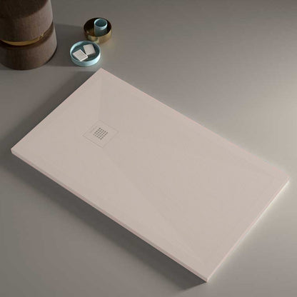 Piatto doccia in resina modello Plus 80x90cm crema ardesia by CeramicStore | Lo specialista del tuo bagno