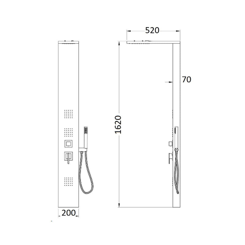 Colonna doccia in acciaio multifunzione anticalcare con miscelatore by CeramicStore | Lo specialista del tuo bagno