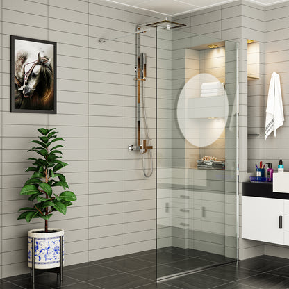 Parete doccia Walk In 60cm cristallo trasparente 6mm profilo cromo h190cm by CeramicStore | Lo specialista del tuo bagno