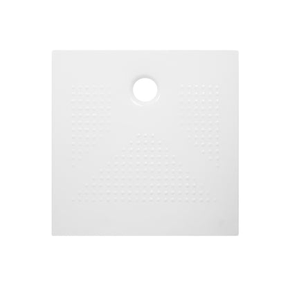 Piatto doccia quadrato cm 80x80 in ceramica bianca spessore cm 3