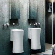Lavabo lavamani sospeso Nativo Ceramica Azzurra senza foro rubinetto - Bianco lucido by CeramicStore | Lo specialista del tuo bagno