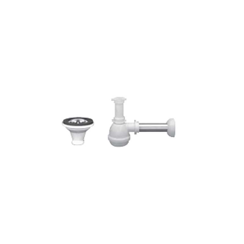 Kit di installazione composto da piletta e sifone per lavelli cucina ad una vasca Collezione Frame e Fluted di Galassia by CeramicStore | Lo specialista del tuo bagno