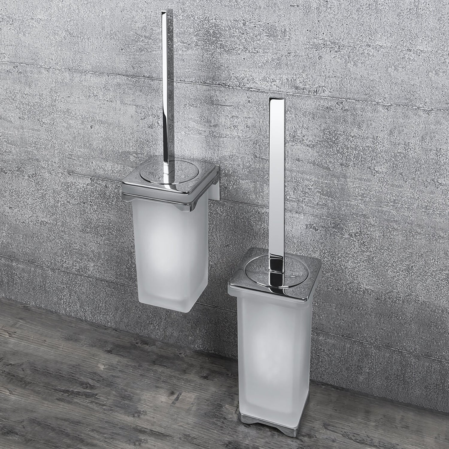 Porta scopino da appoggio cromato collezione Forever di Colombo Design by CeramicStore | Lo specialista del tuo bagno