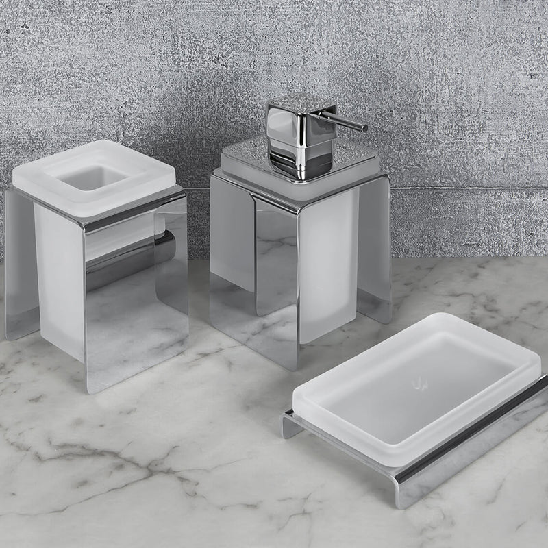 Pompetta per spandisapone in vetro acidato Forever di Colombo Design by CeramicStore | Lo specialista del tuo bagno