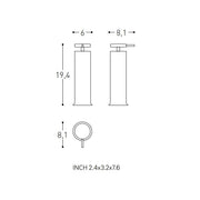Dispenser sapone da appoggio in acciaio della collezione 'Geyser' by Cosmic - Bianco satinato