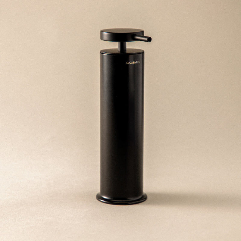 Dispenser sapone da appoggio in acciaio della collezione 'Geyser' by Cosmic - Nero satinato