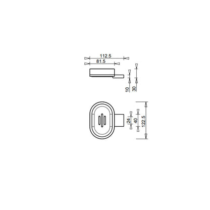 Porta Sapone da parete 'Satu' in cemento by Cipi - cm 12,2 x11,2 x 3h - Supporto in alluminio verniciato - Nero by CeramicStore | Lo specialista del tuo bagno