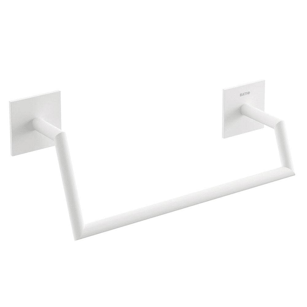 Porta asciugamani da incollo in ottone verniciato della collezione 'Stick' by Cosmic - cm 25,5x10x7 - Bianco by CeramicStore | Lo specialista del tuo bagno