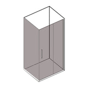 Box doccia Iconic cm 140x80 con porta scorrevole e parete fissa in Vetro anticalcare Smart Clean serigrafato 6 mm by CeramicStore | Lo specialista del tuo bagno