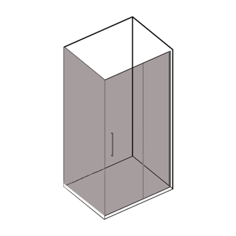 Box doccia Iconic cm 140x80 con porta scorrevole e parete fissa in Vetro anticalcare Smart Clean serigrafato 6 mm by CeramicStore | Lo specialista del tuo bagno