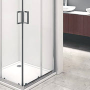 Box doccia Iconic cm 100x140 con apertura scorrevole angolare in vetro anticalcare Smart Clean 6 mm by CeramicStore | Lo specialista del tuo bagno