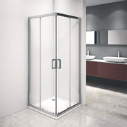 Box doccia Iconic cm 100x140 con apertura scorrevole angolare in vetro anticalcare Smart Clean 6 mm by CeramicStore | Lo specialista del tuo bagno