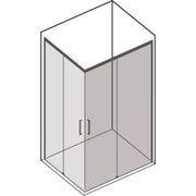 Box doccia Iconic cm 100x140 con apertura scorrevole angolare in vetro anticalcare Smart Clean 6 mm by CeramicStore | Lo specialista del tuo bagno