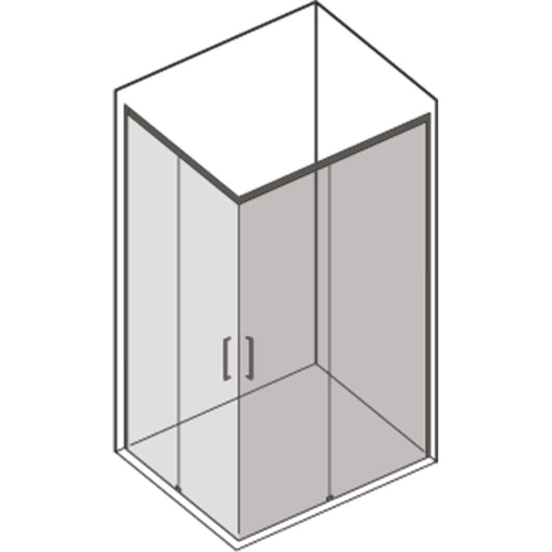 Box doccia Iconic cm 100x140 con apertura scorrevole angolare in vetro anticalcare Smart Clean 6 mm by CeramicStore | Lo specialista del tuo bagno