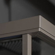 Box Doccia rettangolare 90x100 in cristallo da 6 mm e profilo minimale in alluminio colore Tortora. Versione Destra by CeramicStore | Lo specialista del tuo bagno