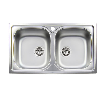 VERSIONE OUTLET - Lavello da cucina in acciaio inox con 2 vasche 86x50 cm by CeramicStore | Lo specialista del tuo bagno