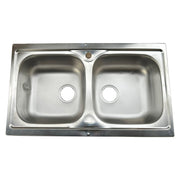 VERSIONE OUTLET - Lavello da cucina in acciaio inox con 2 vasche 86x50 cm by CeramicStore | Lo specialista del tuo bagno