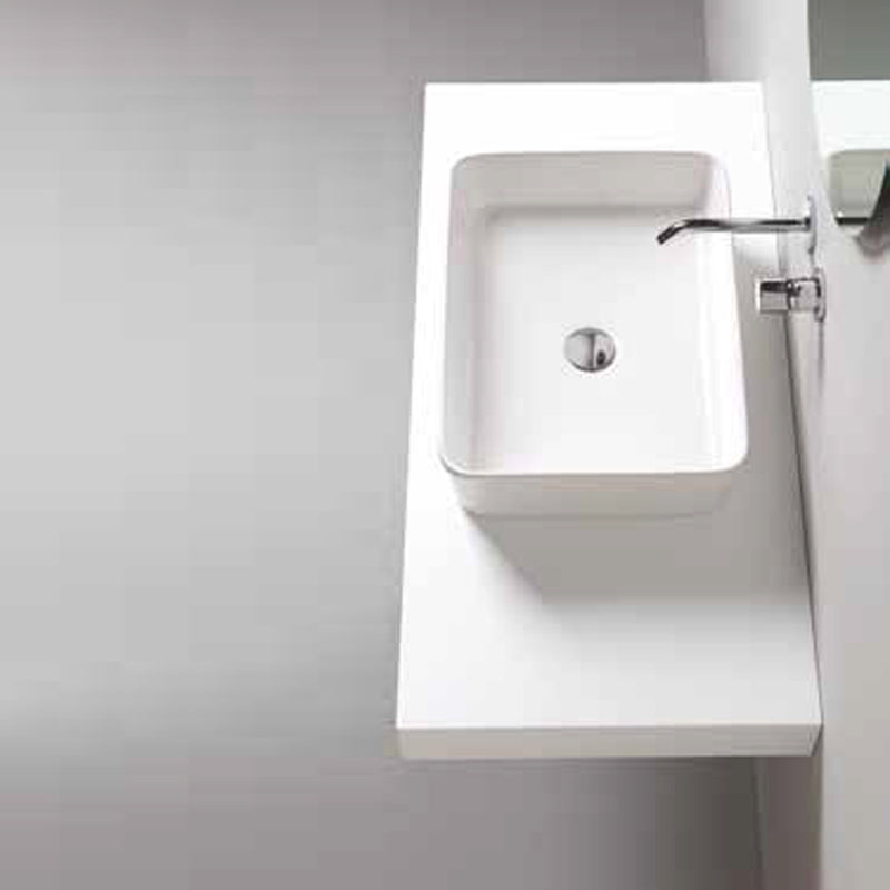 Lavabo da appoggio 'Zeta' Ceramica Azzurra 50x38 cm