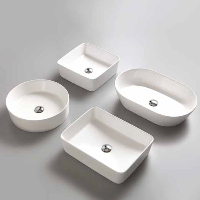 Lavabo da appoggio 'Zeta' Ceramica Azzurra 62x40 cm