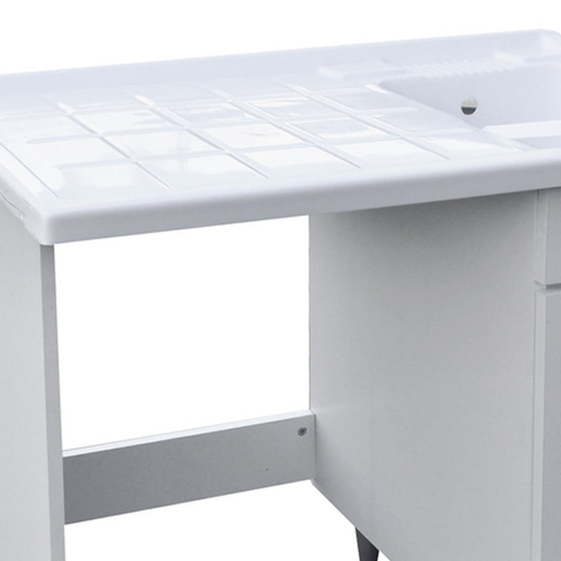 Mobile coprilavatrice cm 60X108 con lavatoio e piano di appoggio. Versione con lavatrice a Sinistra by CeramicStore | Lo specialista del tuo bagno