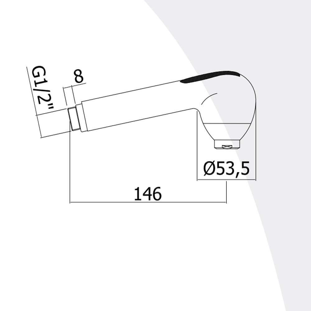 Doccetta estraibile 2 getti abs cromato per miscelatore lavello Paffoni by CeramicStore | Lo specialista del tuo bagno