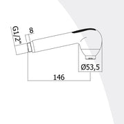 Doccetta estraibile 2 getti abs cromato per miscelatore lavello Paffoni by CeramicStore | Lo specialista del tuo bagno