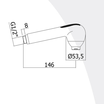 Doccetta estraibile 2 getti abs cromato per miscelatore lavello Paffoni by CeramicStore | Lo specialista del tuo bagno
