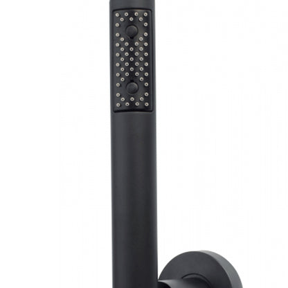 Kit doccia duplex Bossini ottone nero opaco con presa acqua e supporto doccia by CeramicStore | Lo specialista del tuo bagno