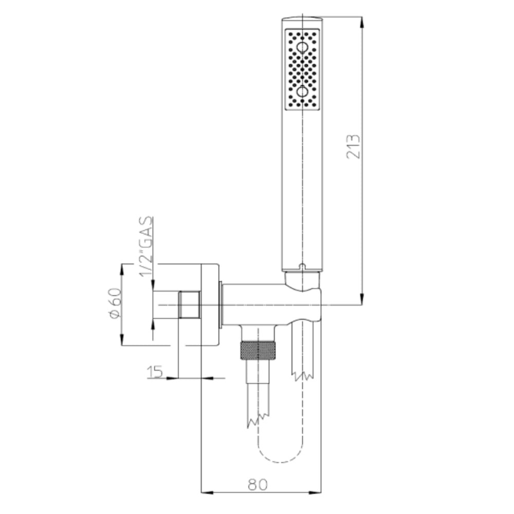 Kit doccia duplex Bossini ottone nero opaco con presa acqua e supporto doccia by CeramicStore | Lo specialista del tuo bagno