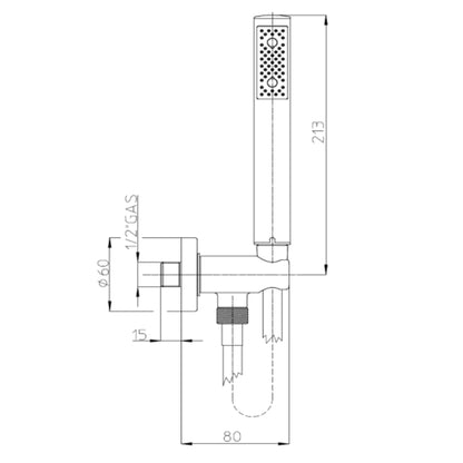 Kit doccia duplex Bossini ottone nero opaco con presa acqua e supporto doccia by CeramicStore | Lo specialista del tuo bagno