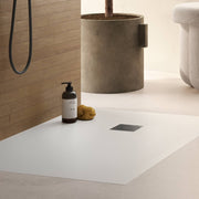 Piatto doccia in ceramica alta pressione effetto levigato 120x70 colore bianco Petra H3