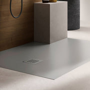 Piatto doccia in ceramica alta pressione effetto levigato 120x70 colore Cemento Petra H3 by CeramicStore | Lo specialista del tuo bagno